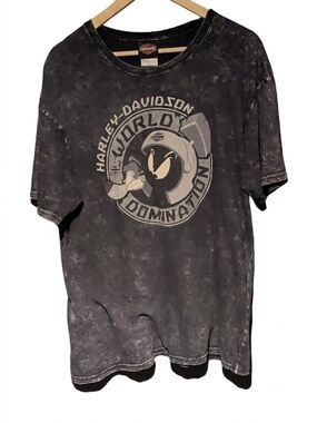 Looneytunes Harley-Davidson Black Mineral Wash Tee